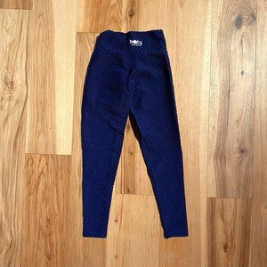 Booty By Brabants Croco-skin Navy Leggings